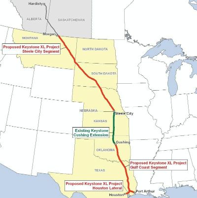 Keystone XL route