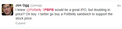 PotBelly tweet