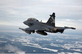 Routed by Swiss voters this week, Saab&#039;s Gripen goes into reverse. Photo: Saab.