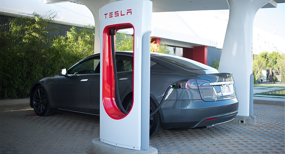 Tesla charging station