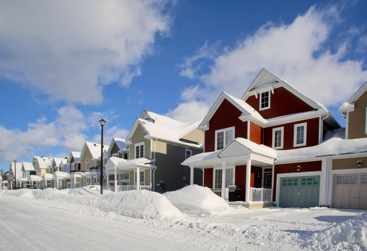 Houses in snow