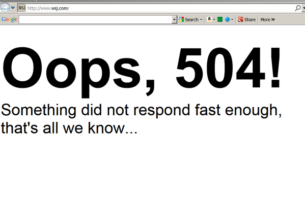 WSJ OUTAGE