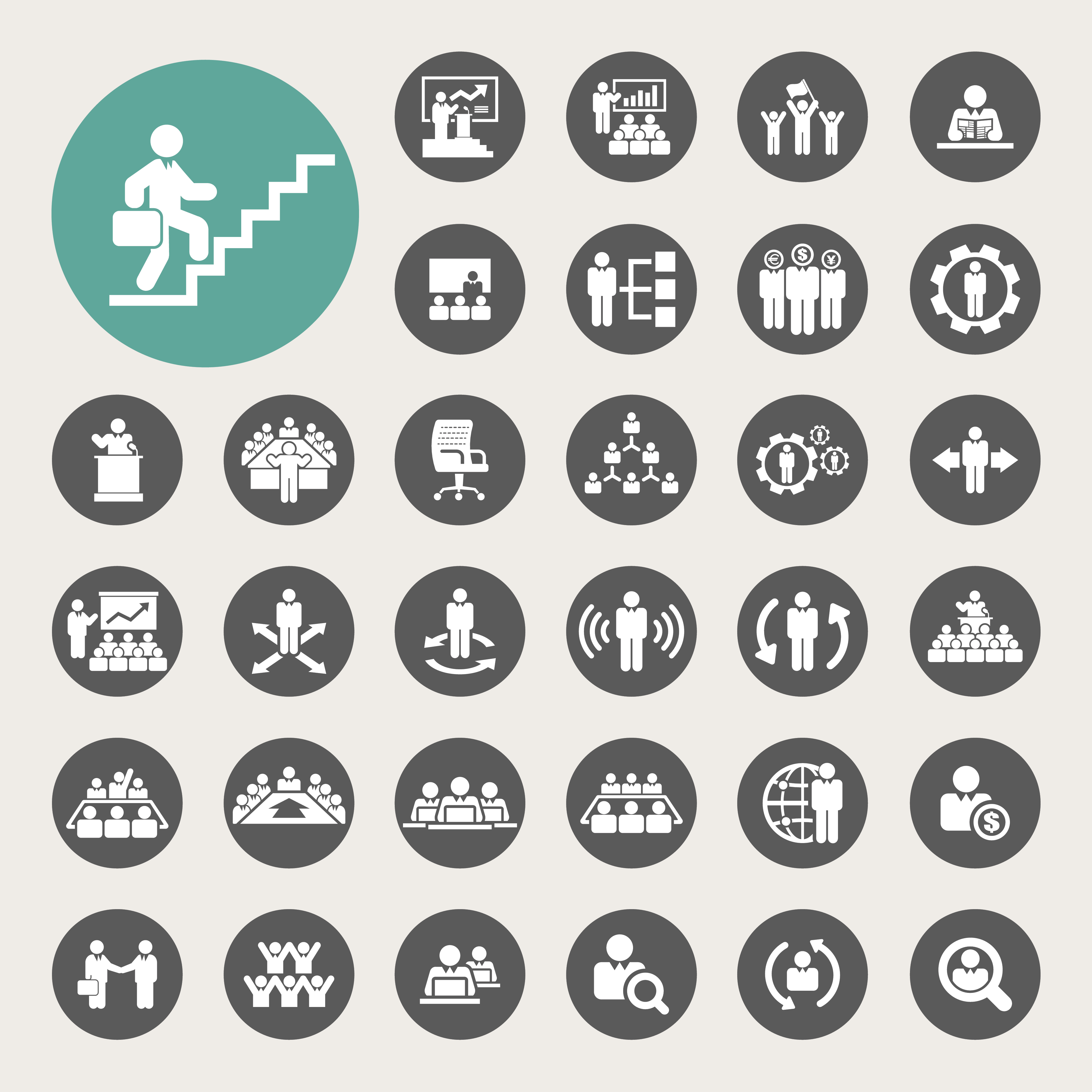 Business and Management Icons set