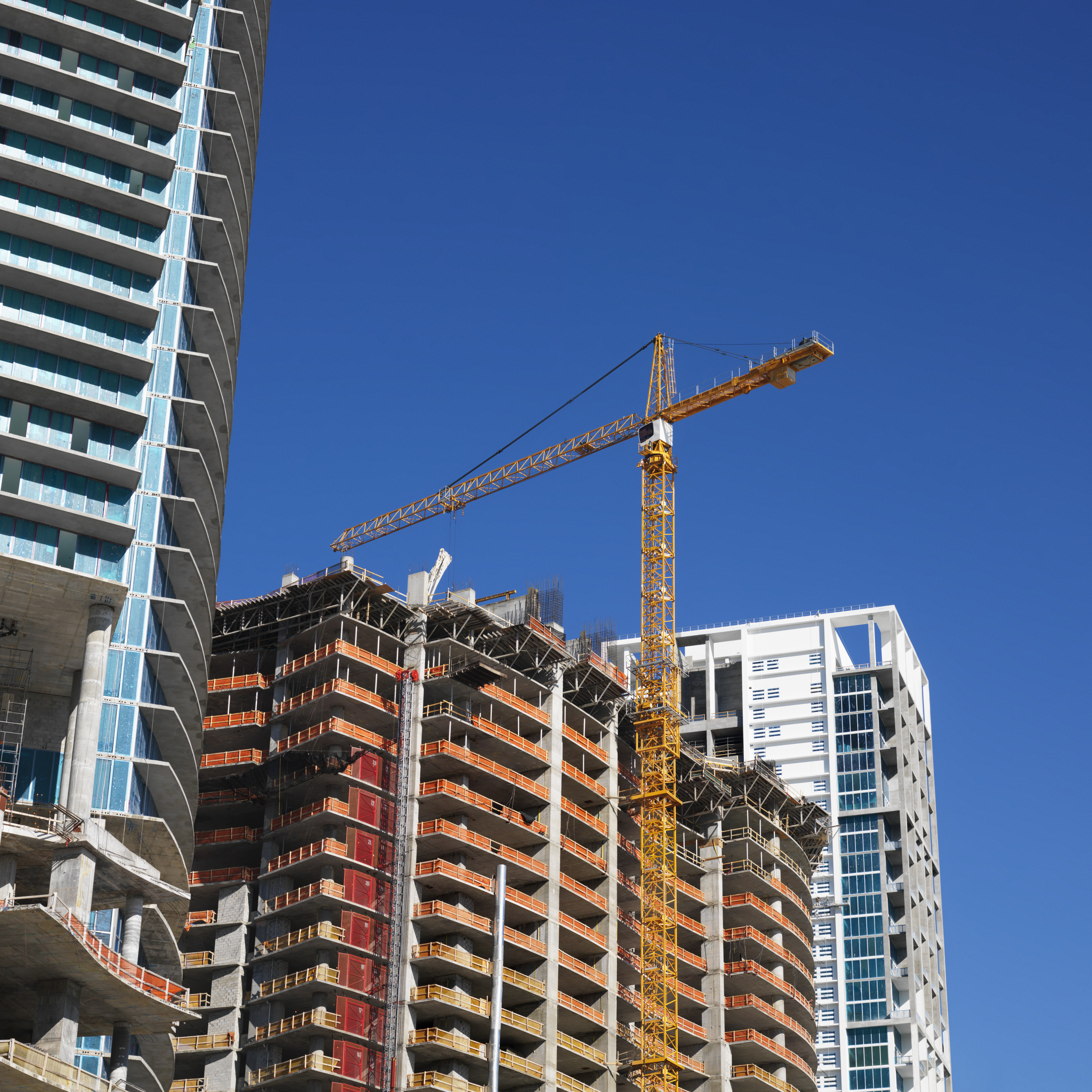 Crane and New Office Building Construction