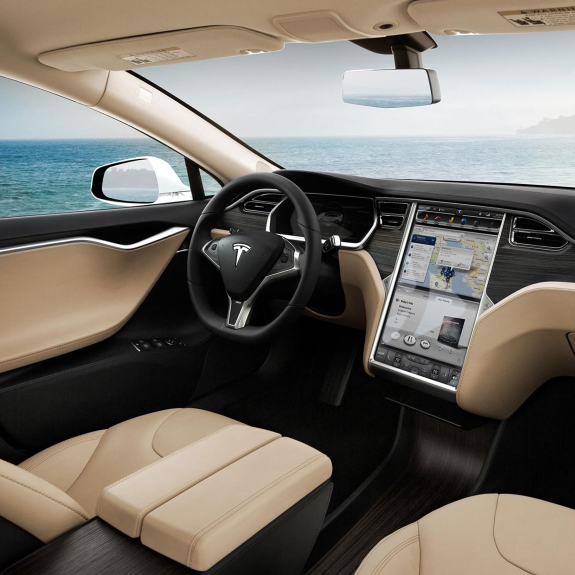 model s interior