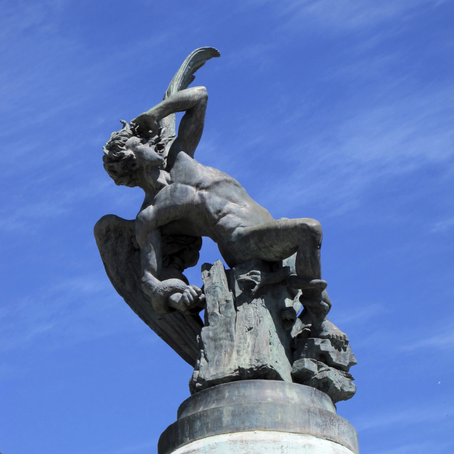 fallen angel statue