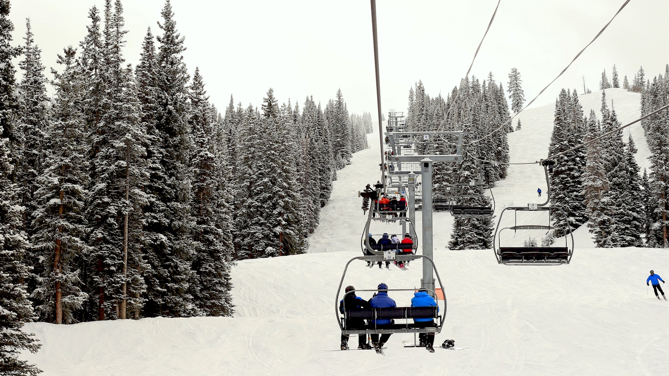 chairlift, skiing, colorado