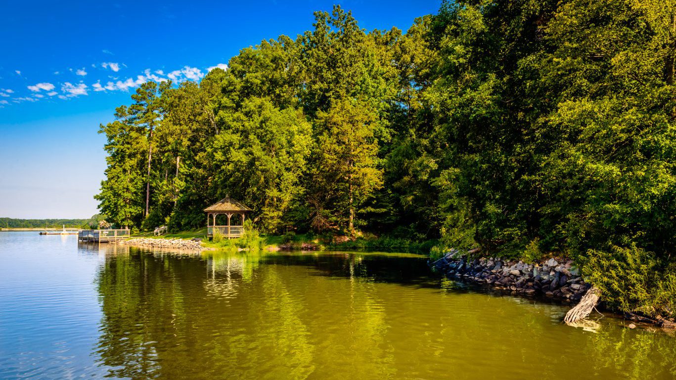 Lake Crabtree Park in Morrisville, North Carolina