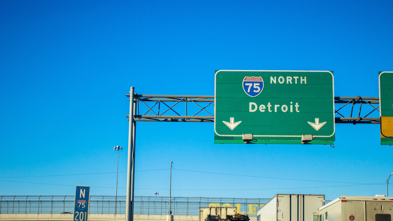 Northbound Interstate 75, Detroit, Michigan