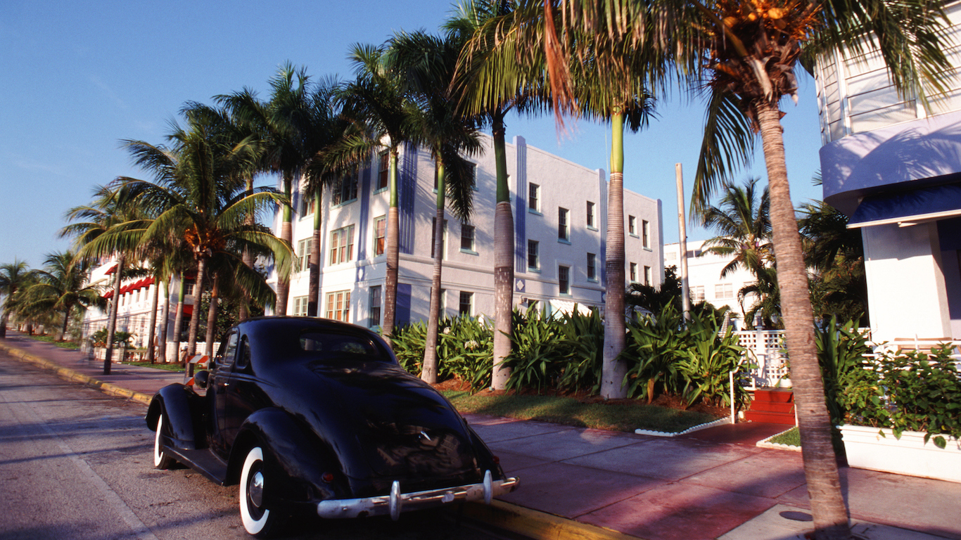USA, Florida, Miami, Car on road