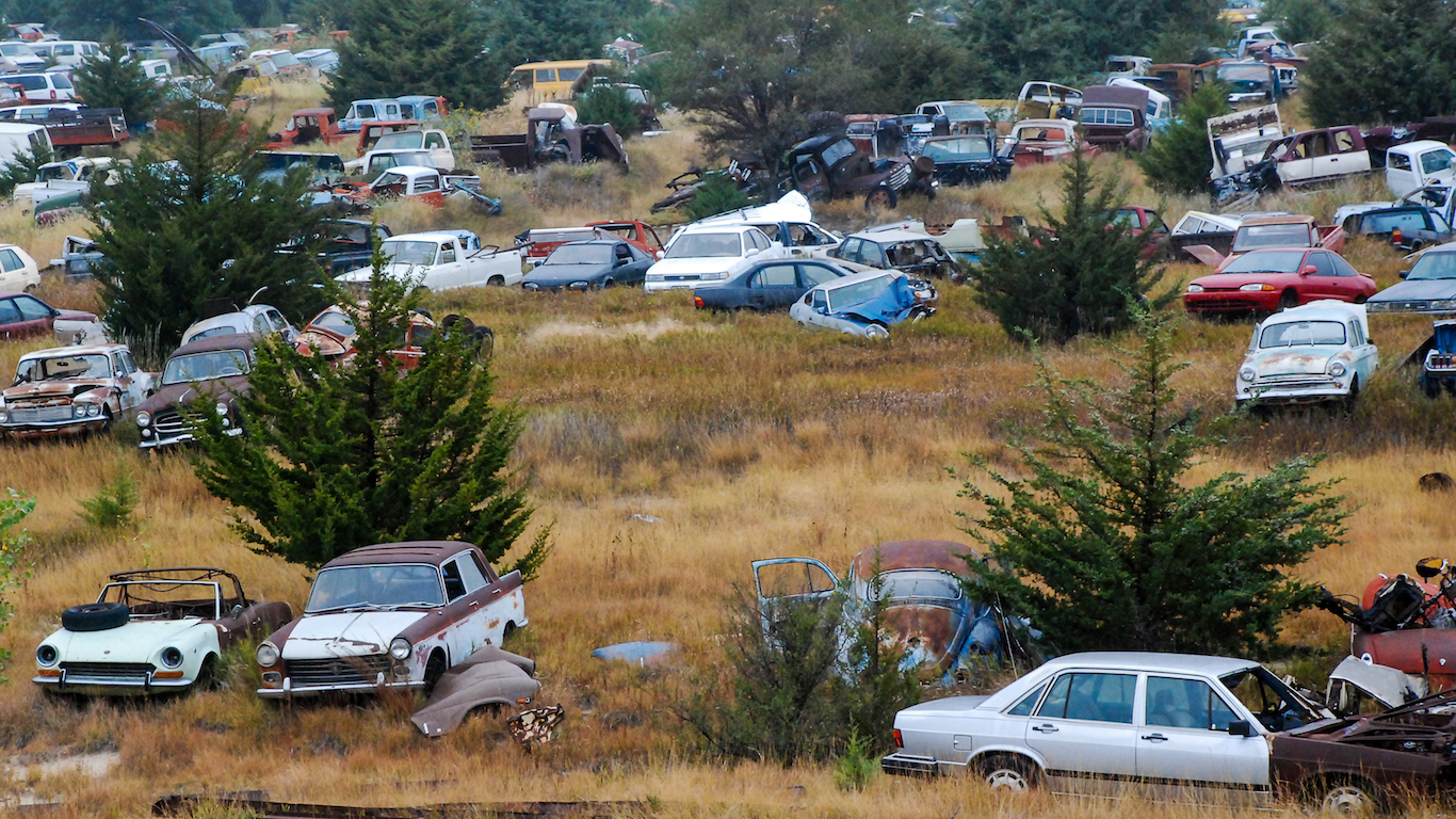 Auto junk yard Colby Kansas on Highway 24
