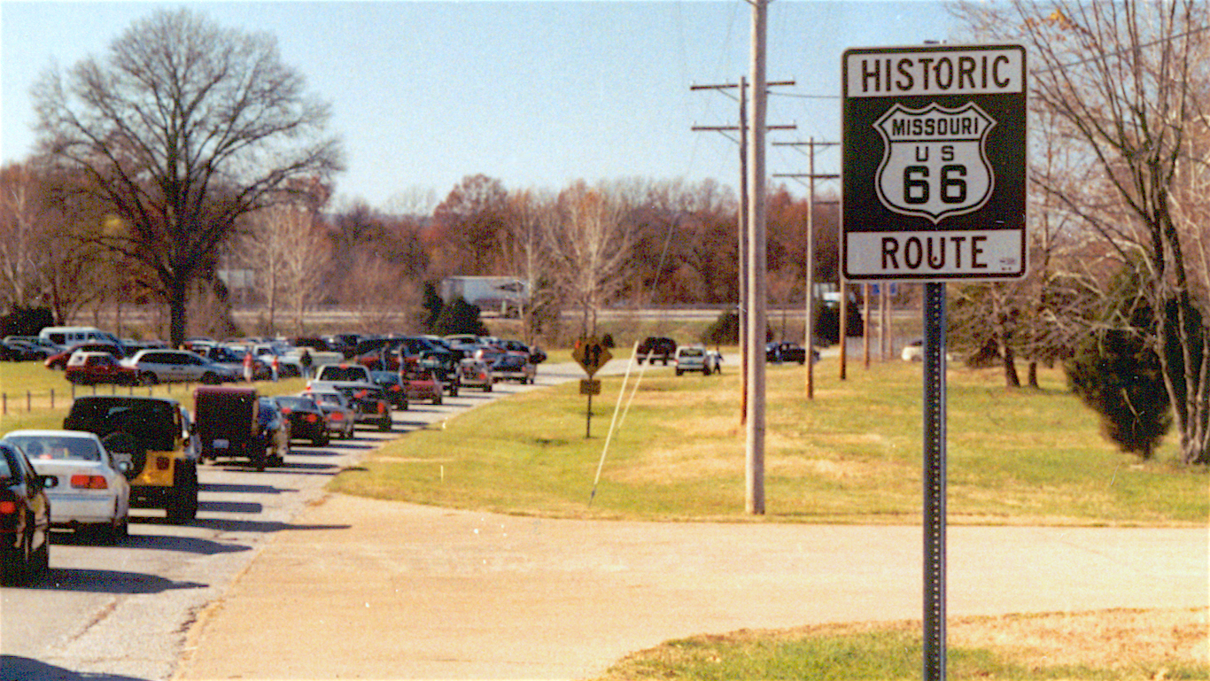Arriving at Route 66 State Park, Missouri