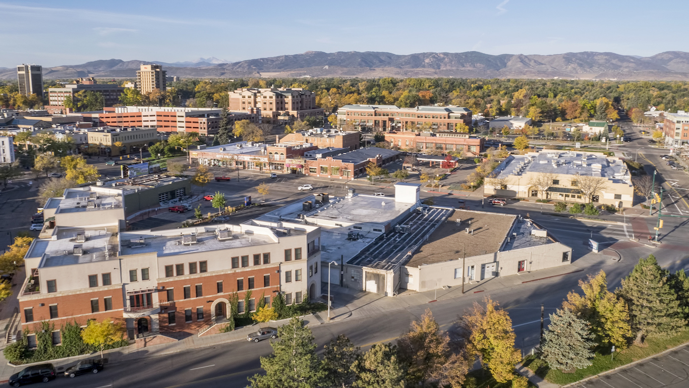 Fort Collins downtown Colorado