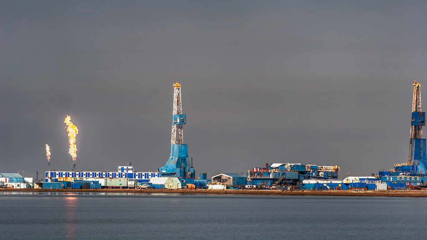 Oil infrastructure at Prudhoe Bay