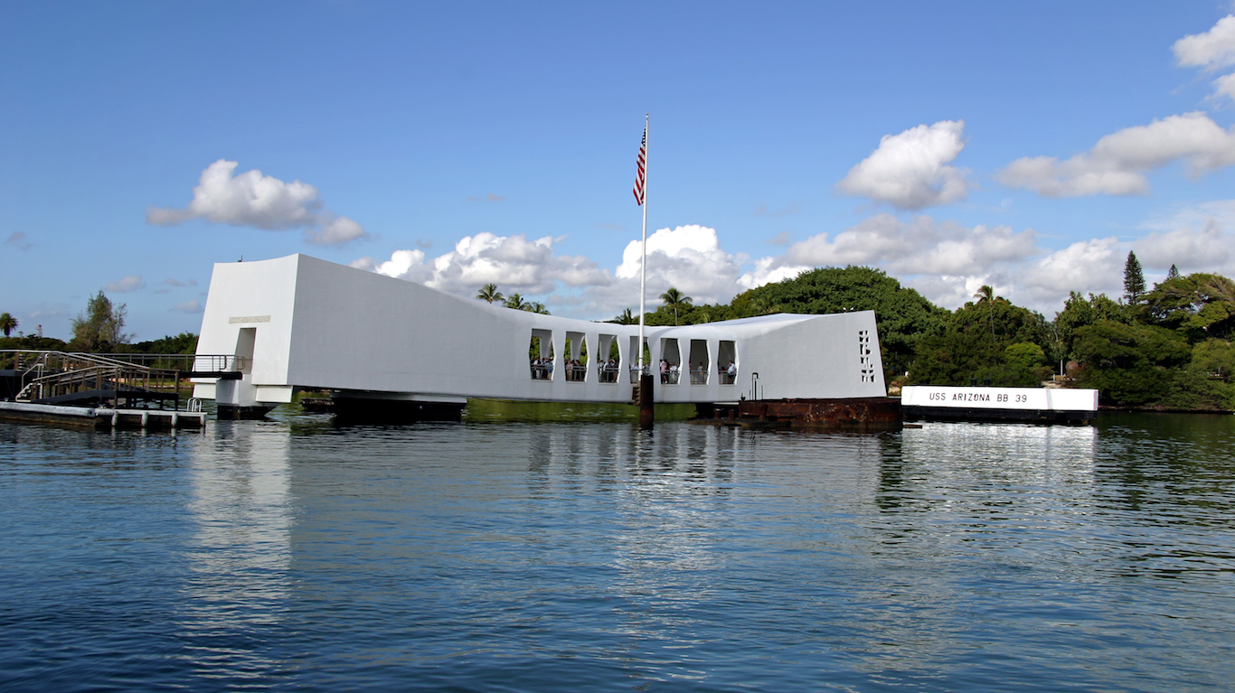 Seaside view of the U.S.S. Arizona Memorial