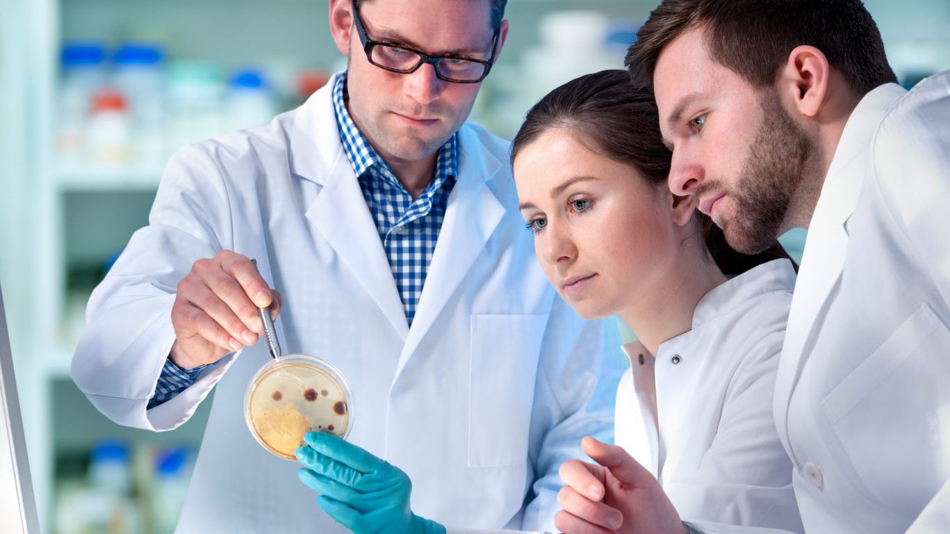 Scientists working at the laboratory