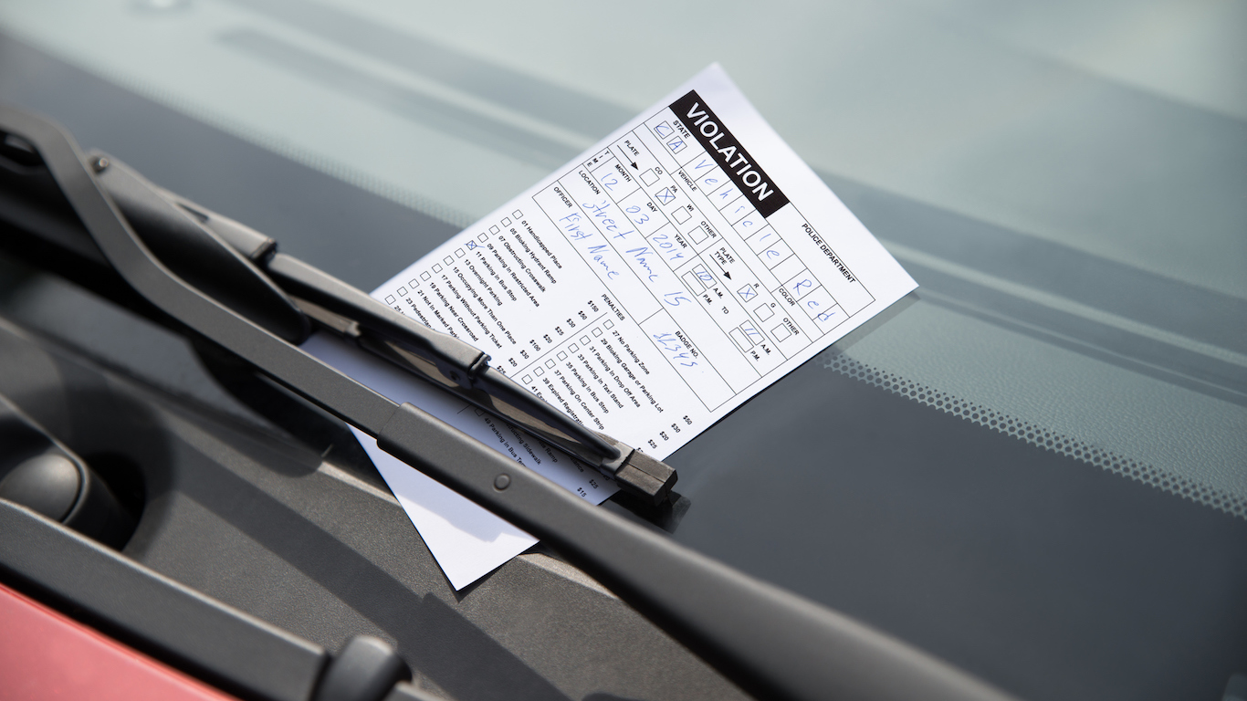 Parking Ticket On Car, parking enforcement worker