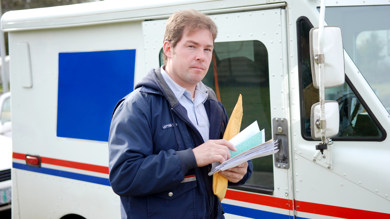 Dilevering Mail , Postal Service Worker, Mail man