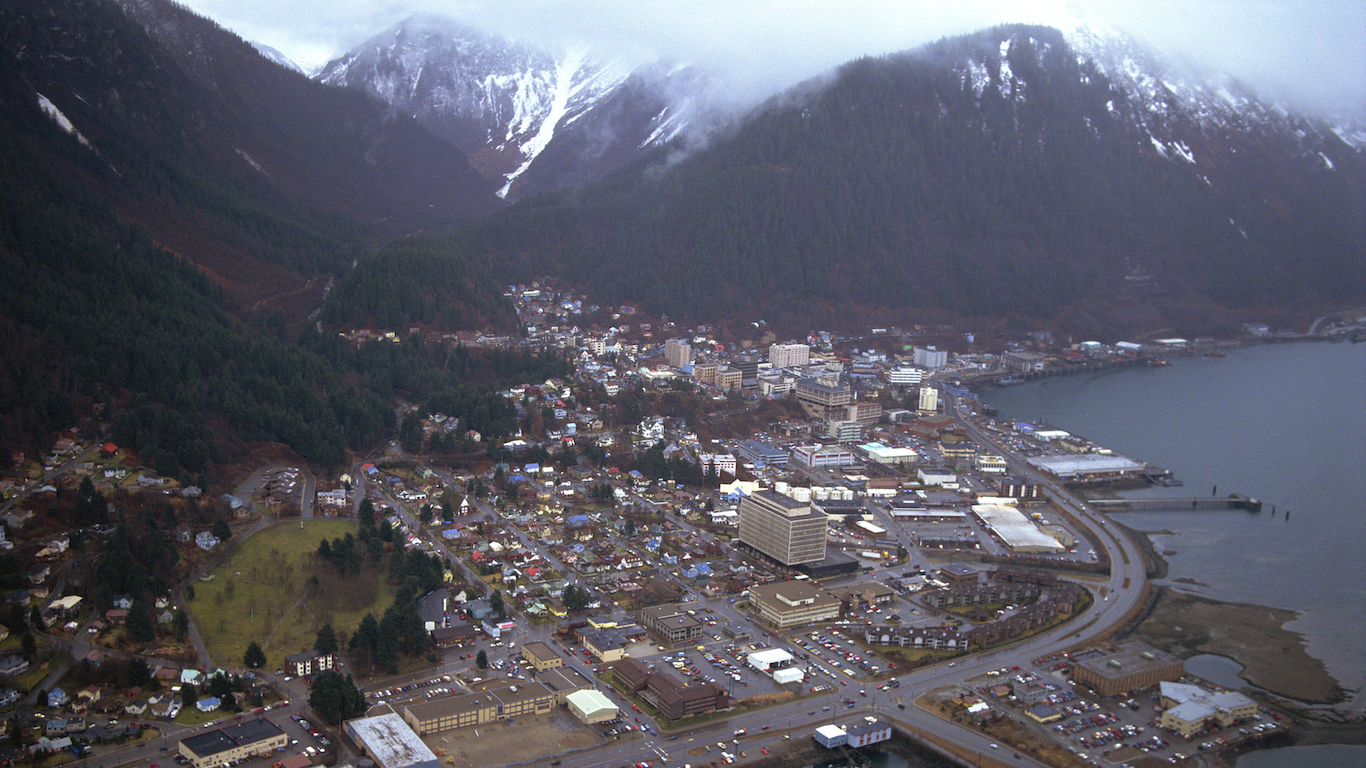 Aerial view of Juneau , Alaska