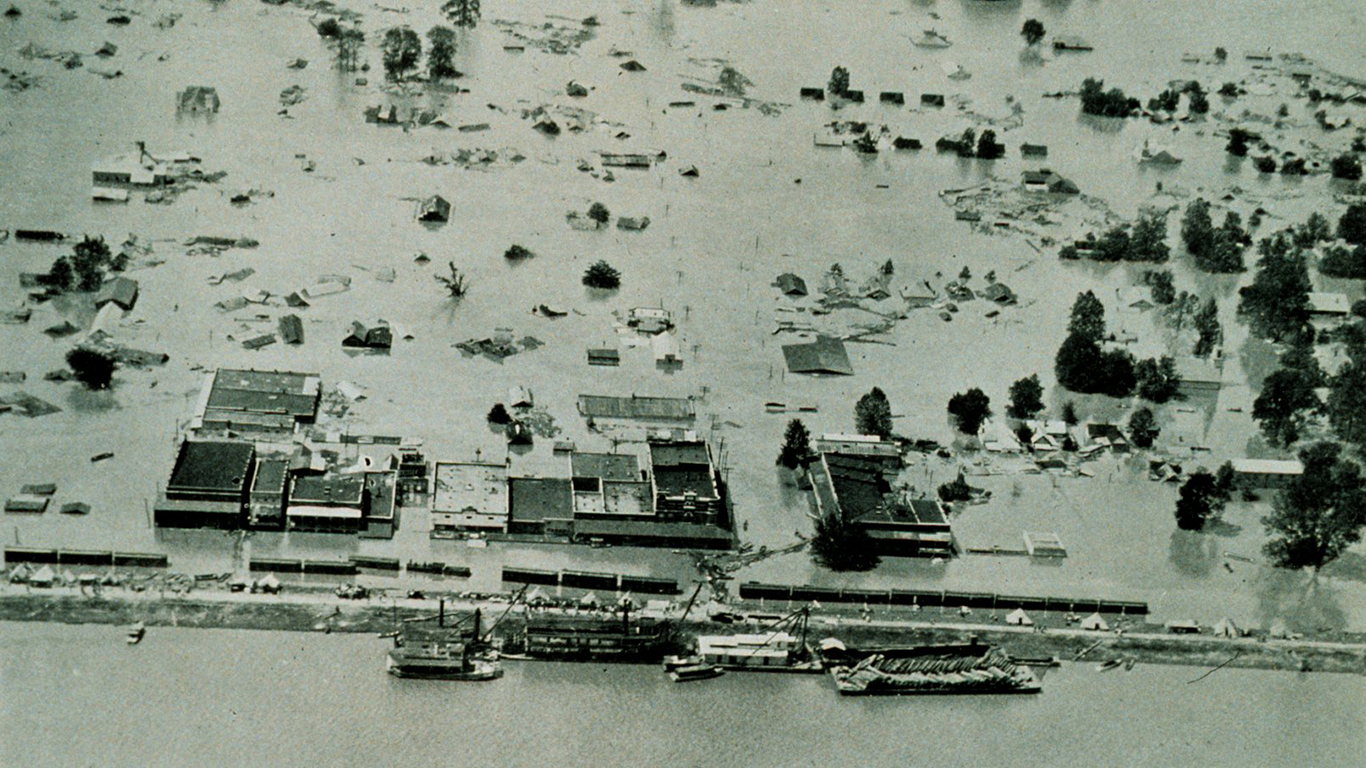 1927 Mississippi Flood Arkansas City by Archival Photography by Steve Nicklas, NOS, NGS