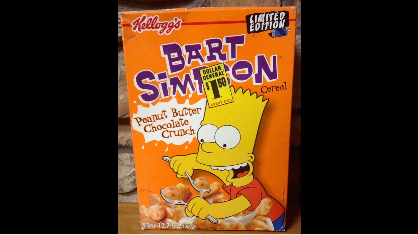 Bart Simpson Peanut Butter Chocolate Crunch Cereal by Mike Mozart