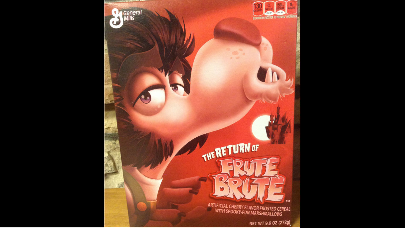 Frute Brute Halloween Werewolf Monster Breakfast Cereal by General Mills Cereals 2012 by Mike Mozart