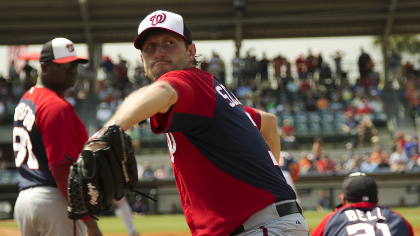 Scherzer in the bullpen after ... by Lorie Shaull