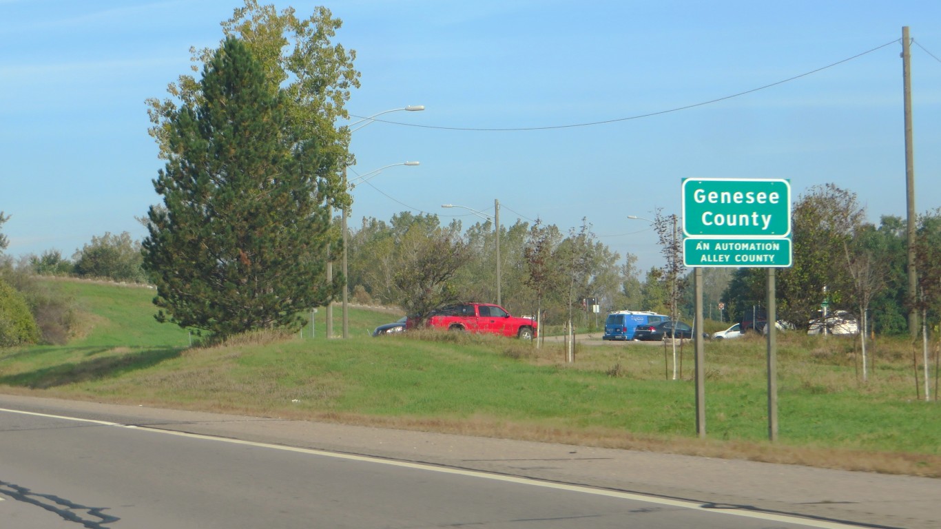 Entering Genesee County, Michi... by Ken Lund