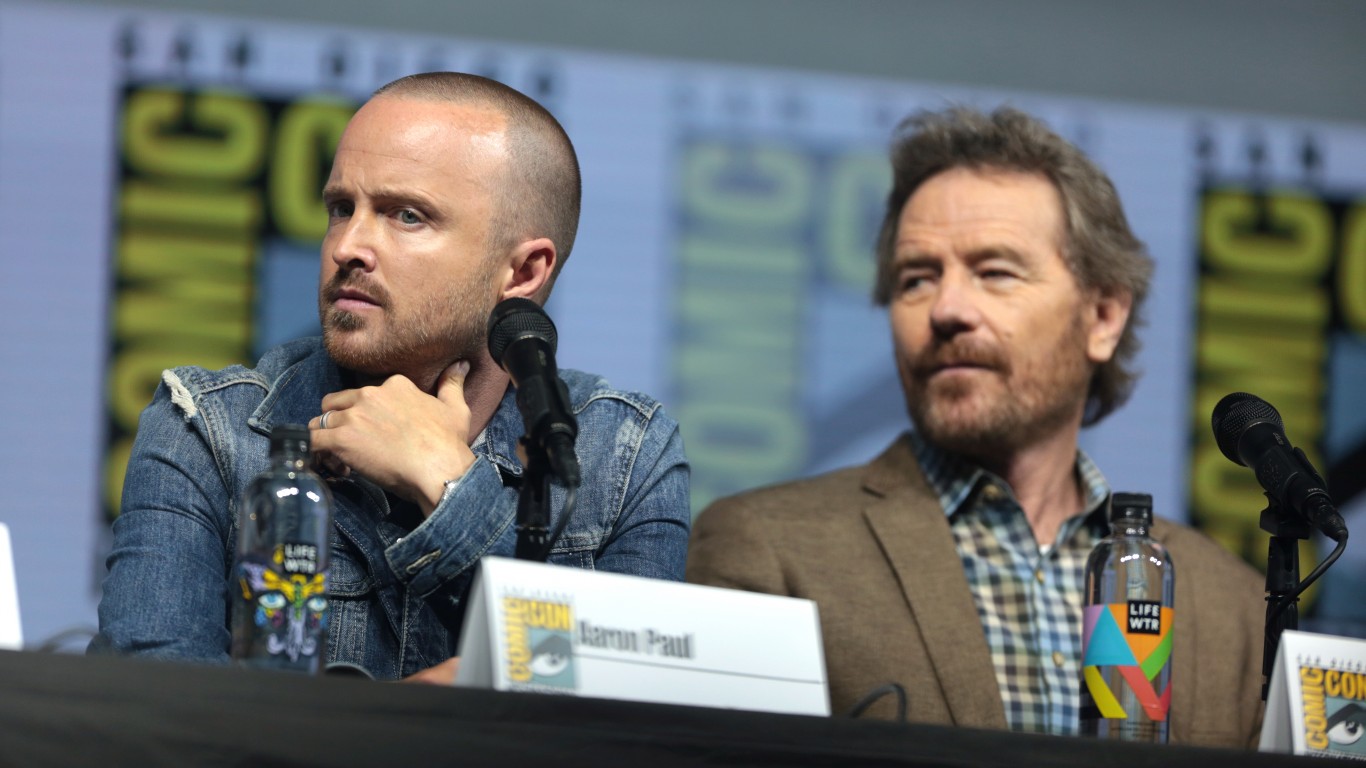 Aaron Paul &amp; Bryan Cranston by Gage Skidmore