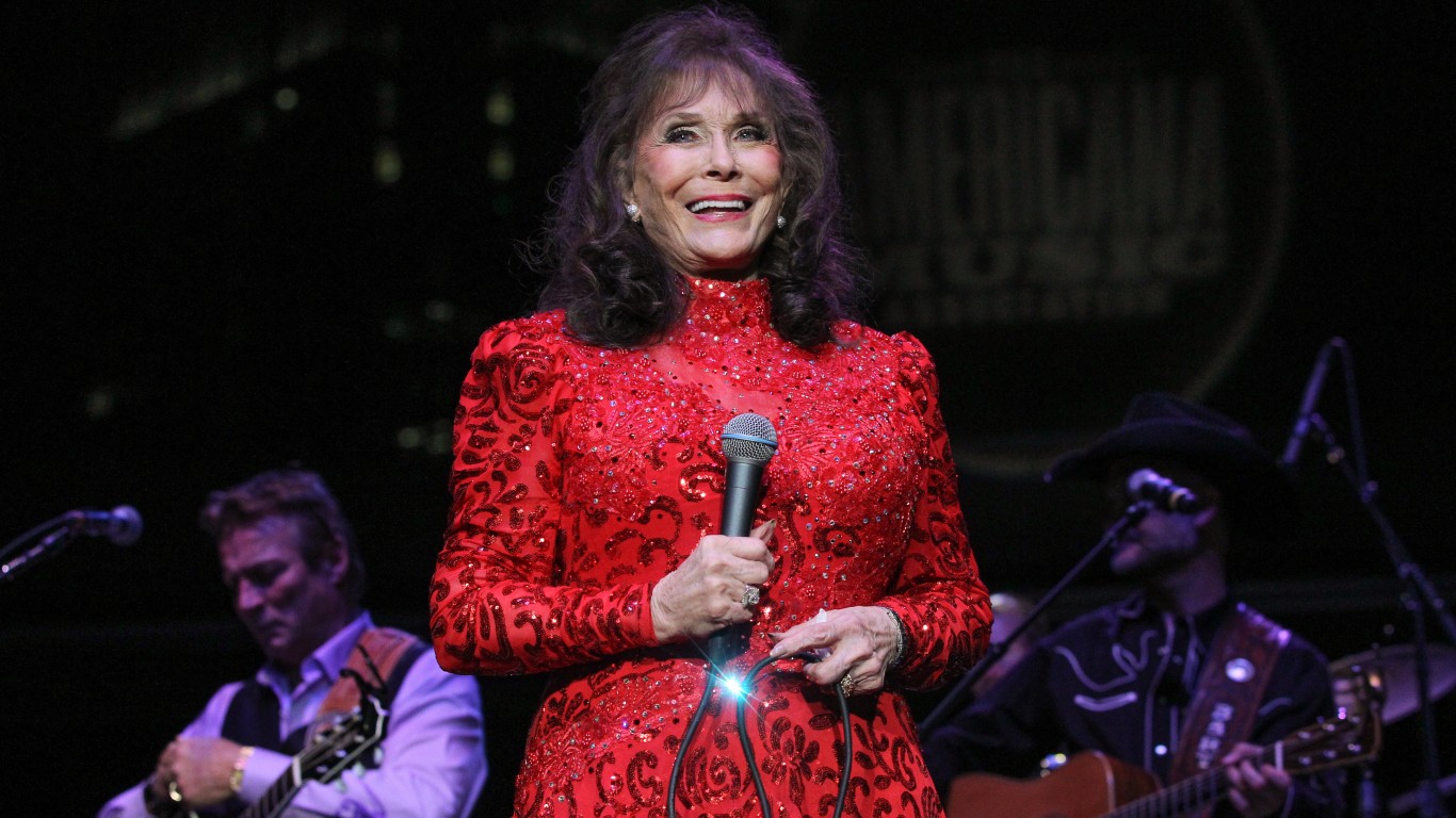 NASHVILLE, TN - SEPTEMBER 19:  Loretta Lynn performs during the 16th Annual Americana Music Festival & Conference at Ascend Amphitheater on September 19, 2015 in Nashville, Tennessee.  (Photo by Terry Wyatt/Getty Images for Americana Music)
