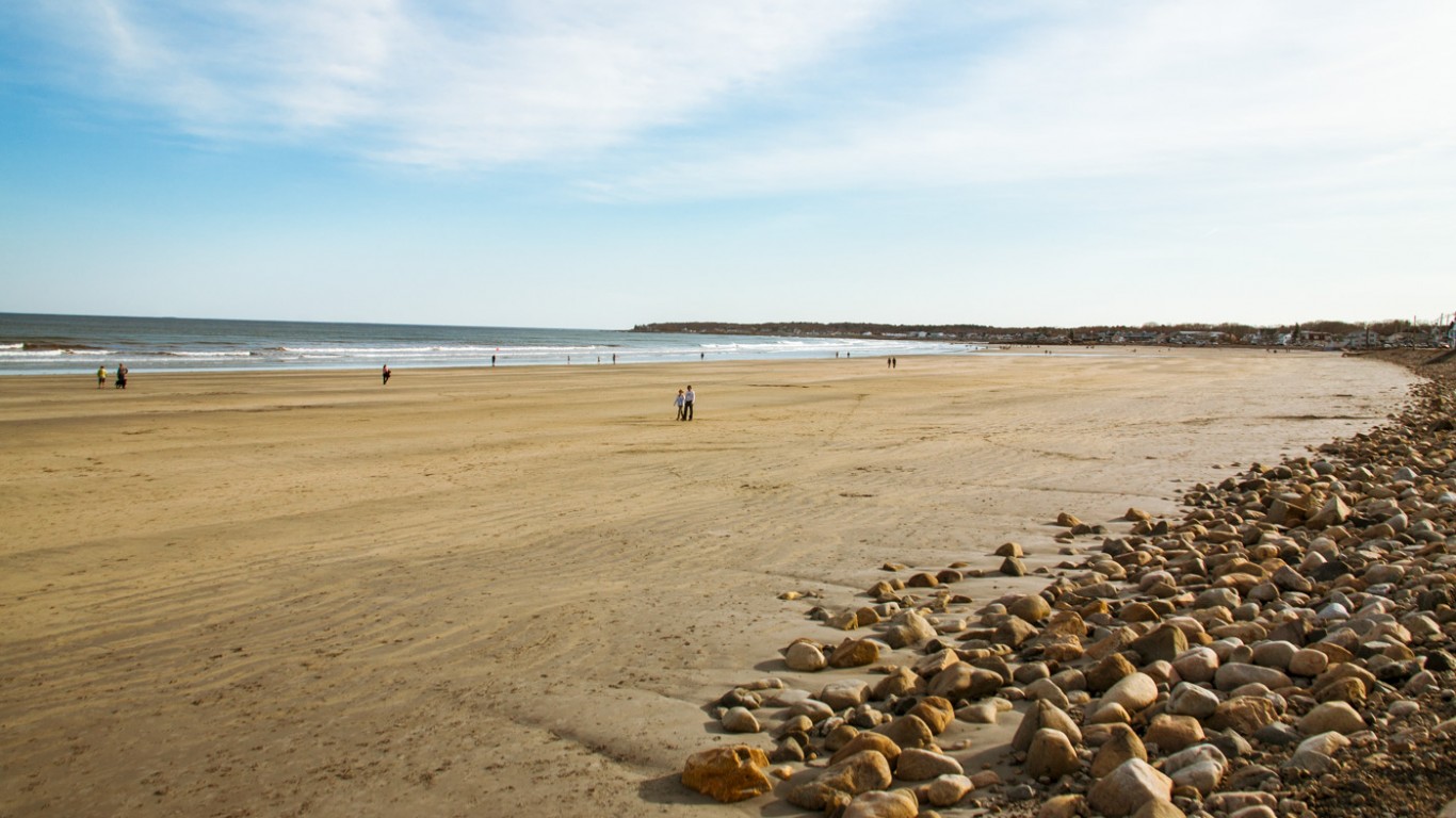 Beach In York Maine by Paul VanDerWerf