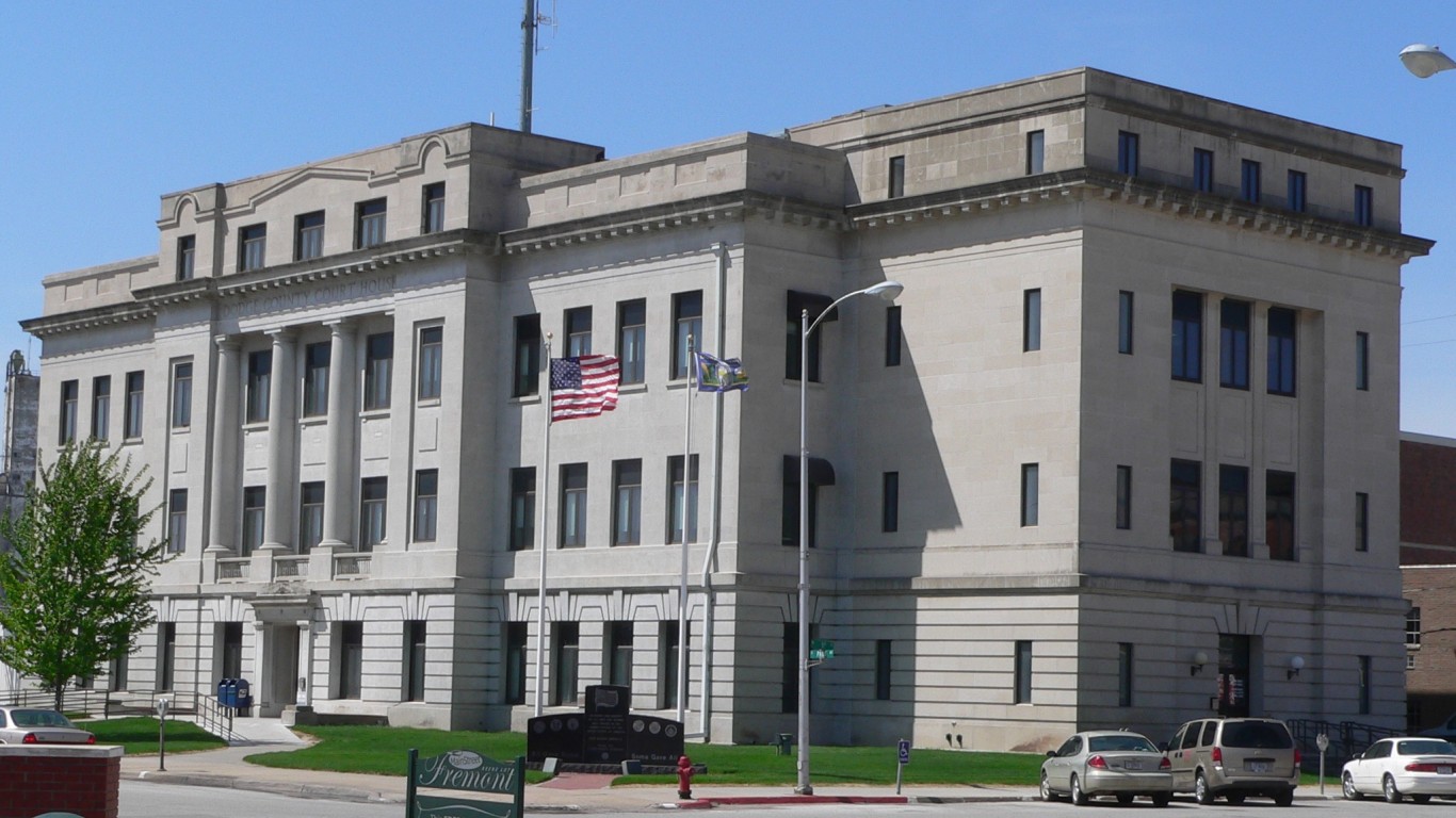 Dodge County, Nebraska courthouse from NE by Ammodramus