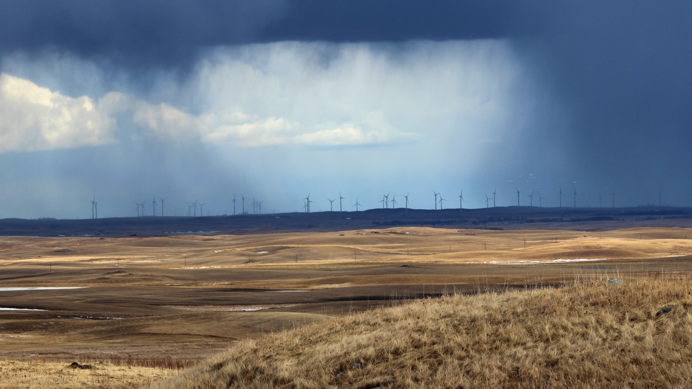 Wind Turbines during a Rainsto... by Krista Lundgren / USFWS Mountain-Prairie