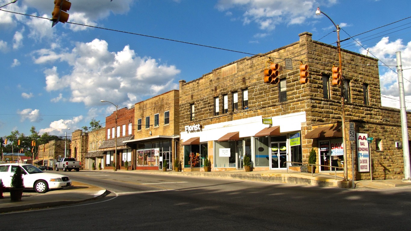  Buildings along Main Street in Jamestown, Tennessee by GPA Photo Archive