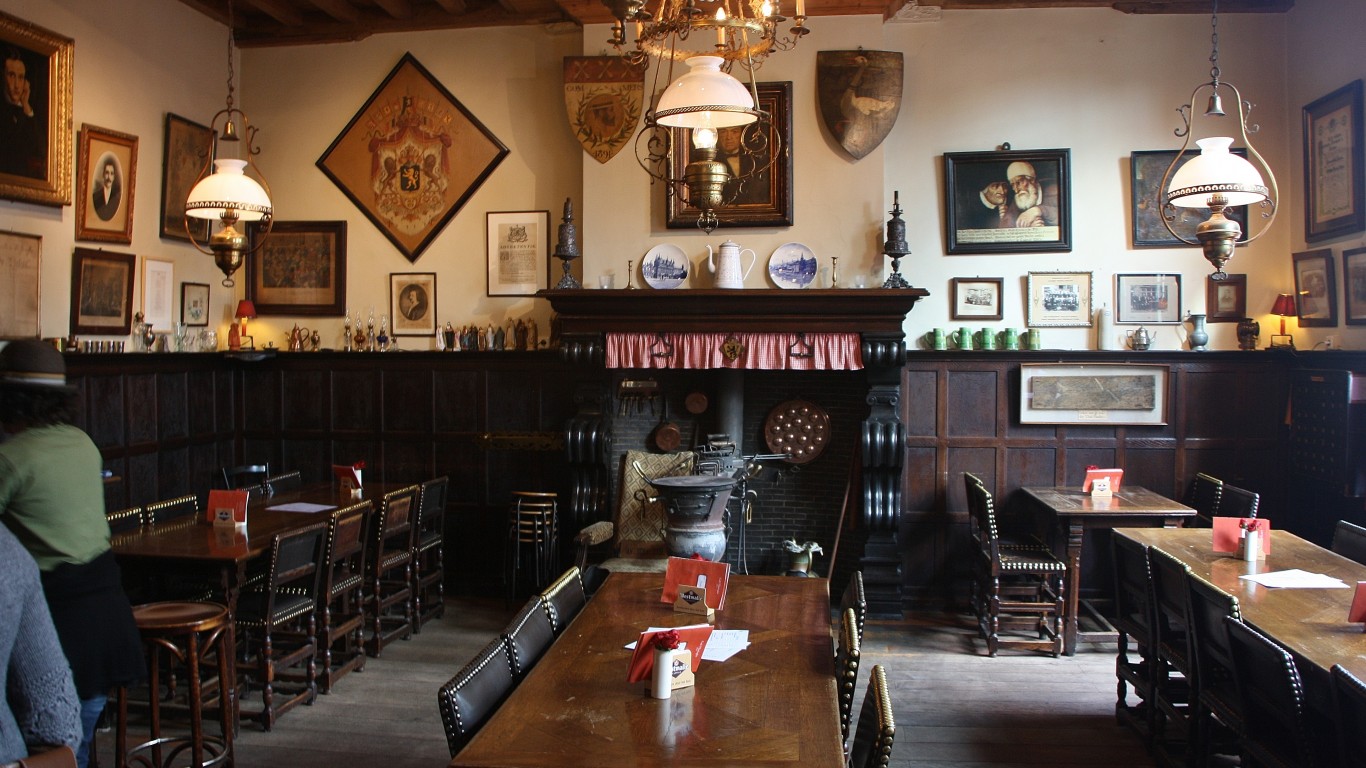 Inside Bruges oldest pub - Caf... by Kylie &amp; Rob (and Helen)