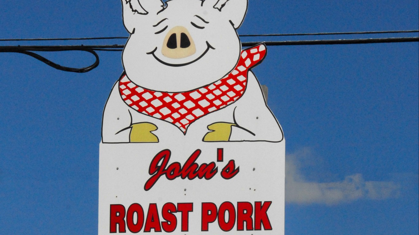 John&#039;s Roast Pork Sign by Eric Kilby