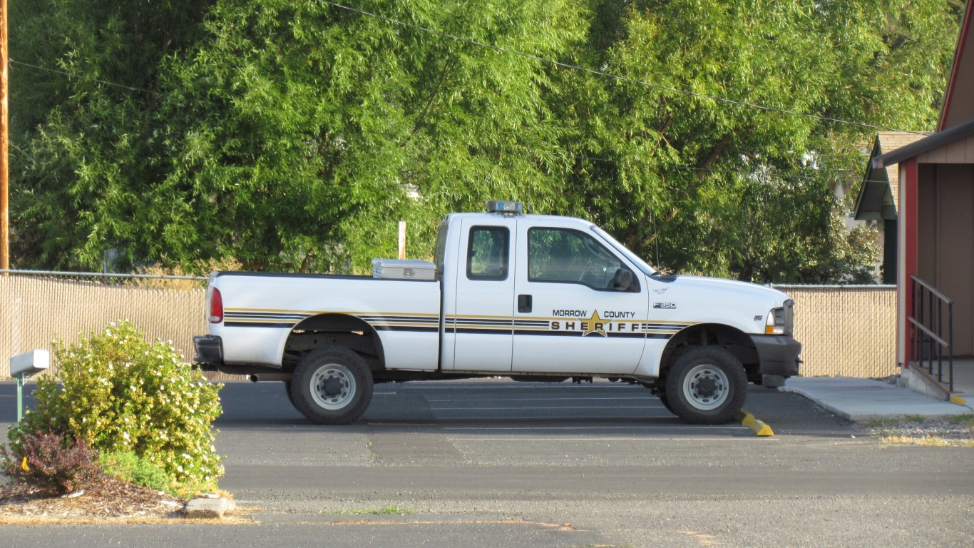 Morrow County Sheriff truck in... by Richard Bauer