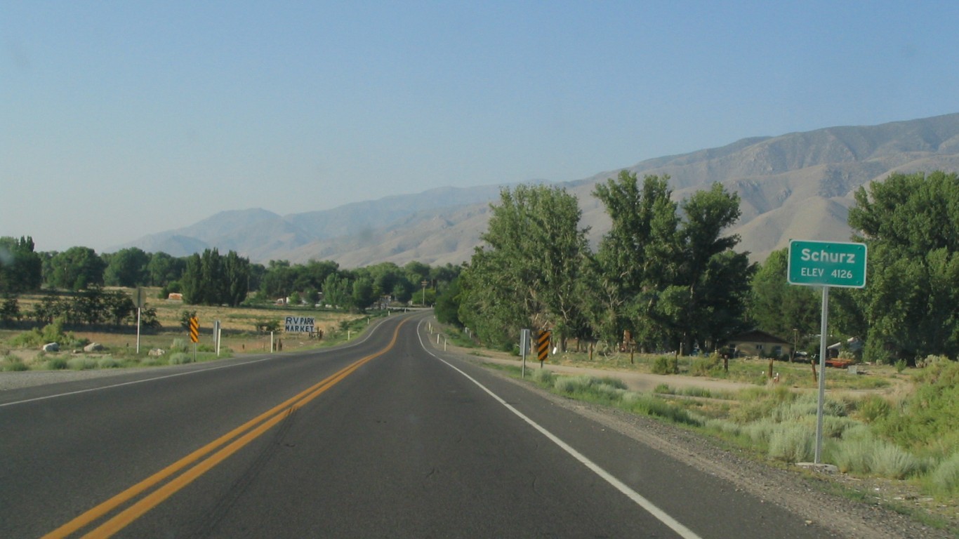 Entering Schurz, Nevada, U.S. ... by Ken Lund