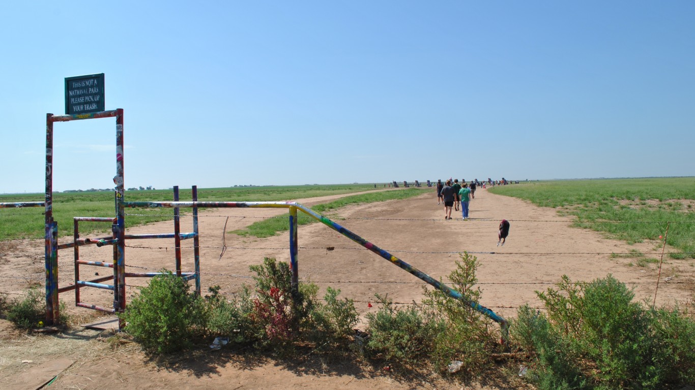 Route 66 inCadillac Ranch and ... by Barbara Brannon