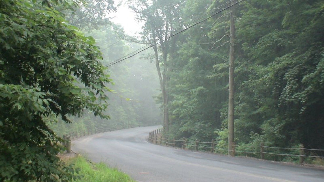 road in north connecticut by sun