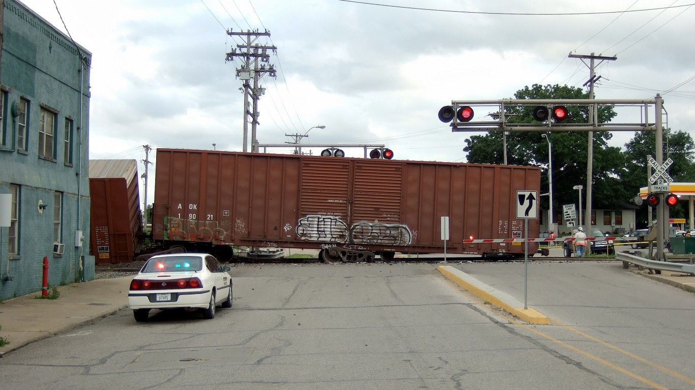 Derailment in Atchsion, KS by Aaron Hall