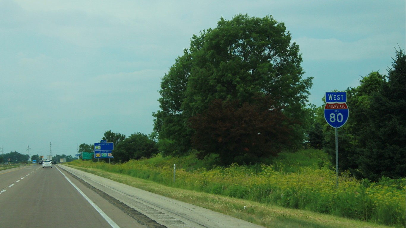 I-80 West Sign - MM297 by formulanone