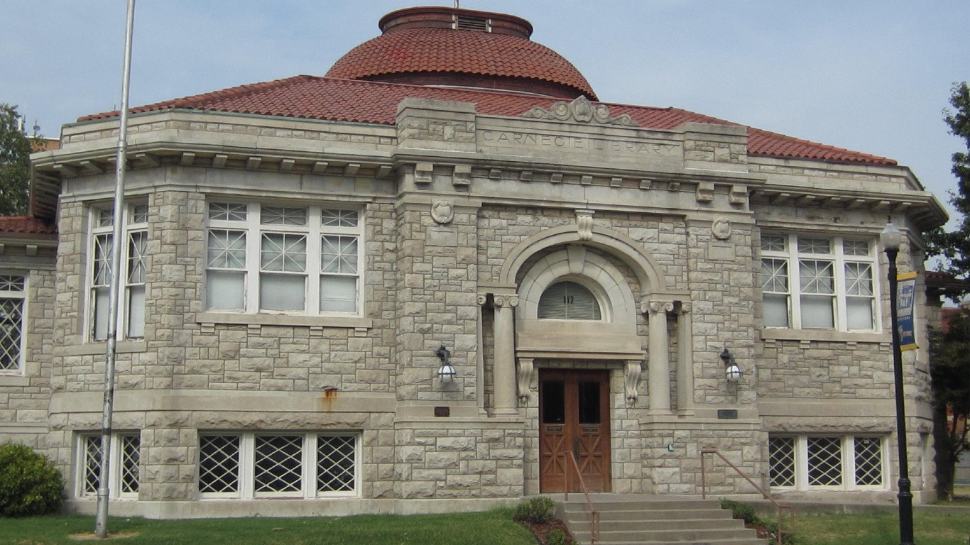 Parsons, KS former public library building funded by Andrew Carnegie by Kaethesson