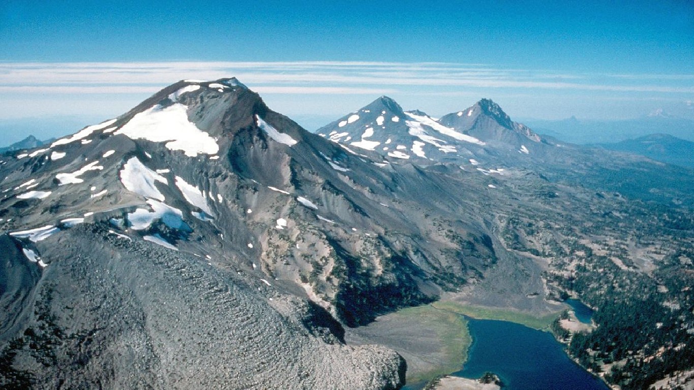 Three sisters2 by USGS Photograph by Lyn Topink