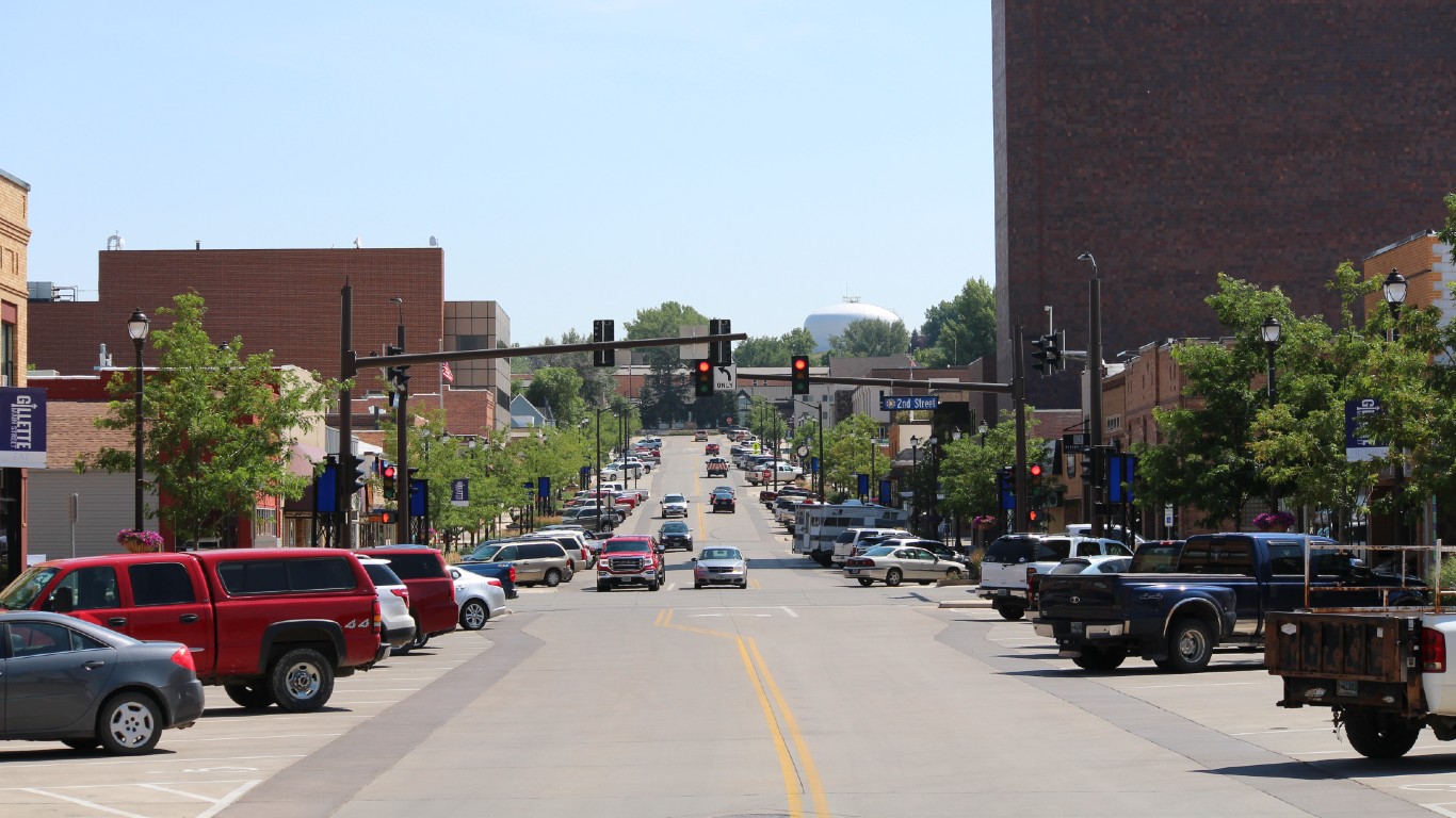 South Gillette Avenue looking south in Gillette, Wyoming by Mr. Satterly