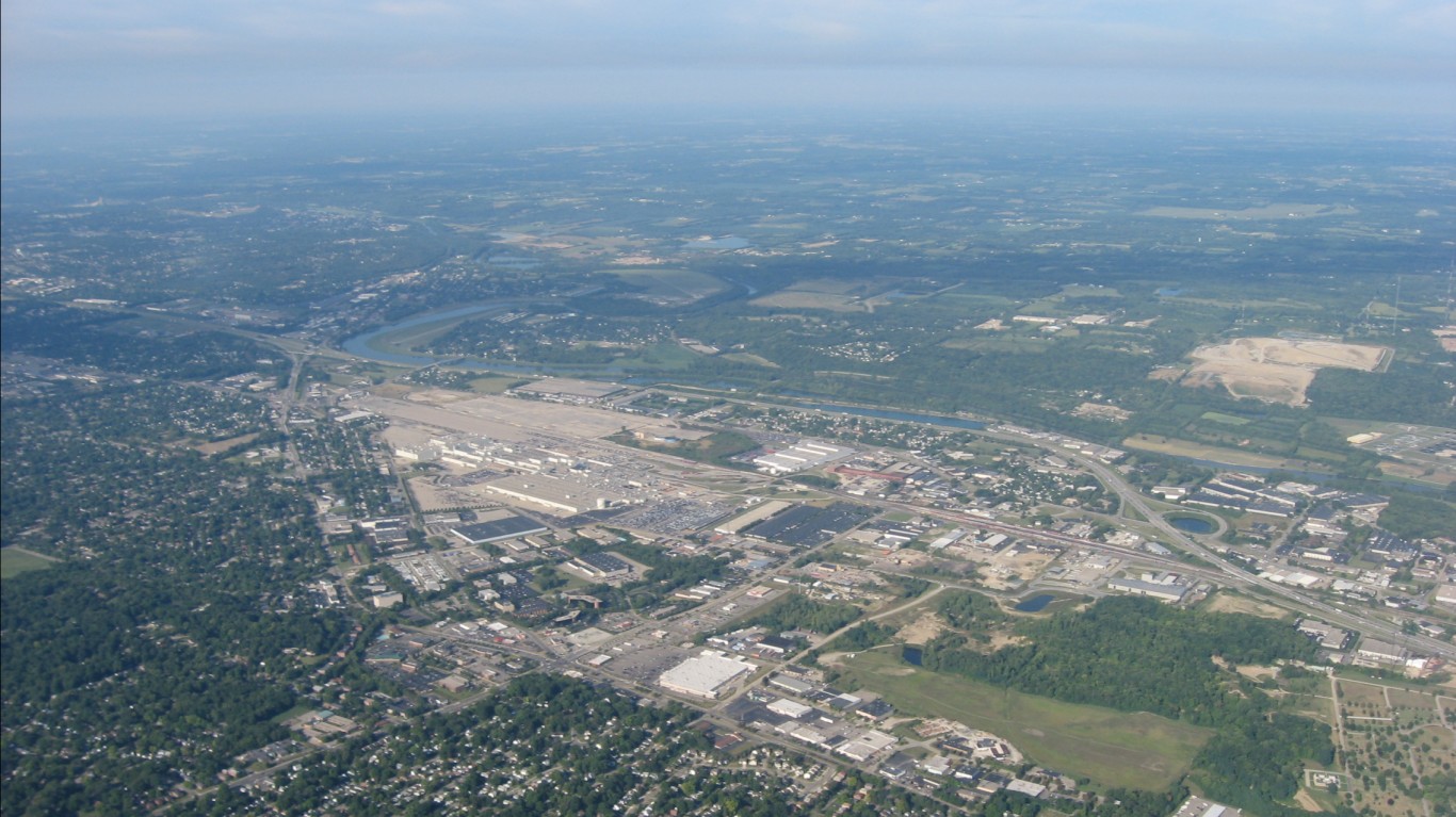 Downtown Moraine from a Diamond by Nyttend