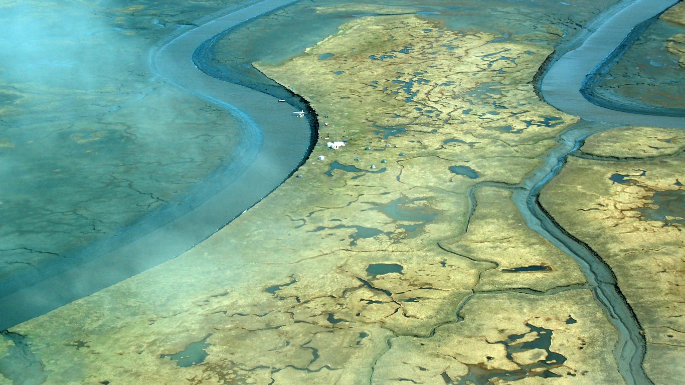 Aerial view of Tutakoke Bird Camp by Becker, Don, USGS EROS - U.S. Fish and Wildlife Service