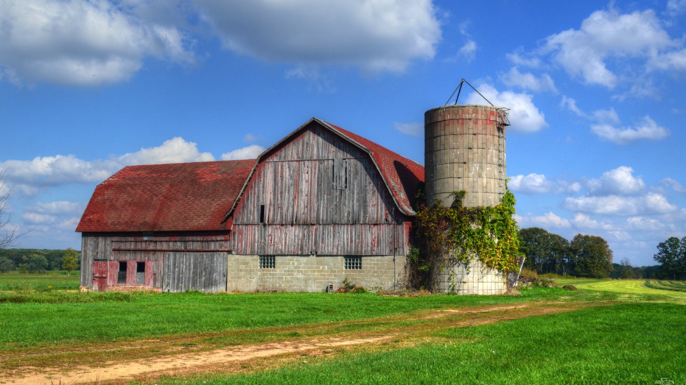 Mill Creek Red Roof Barn by William Garrett