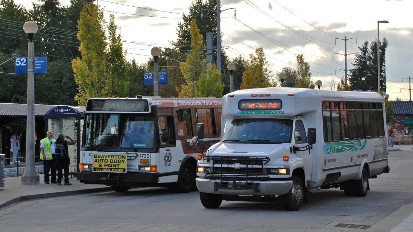 CC Rider van at Willow Creek MAX station by Steve Morgan