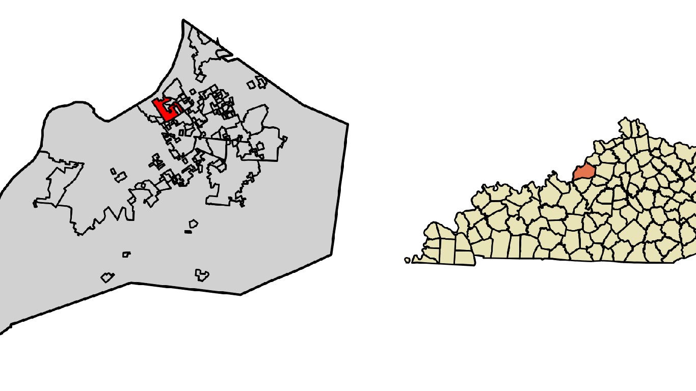 Jefferson County Kentucky Incorporated and Unincorporated areas Indian Hills Highlighted by DemocraticLuntz